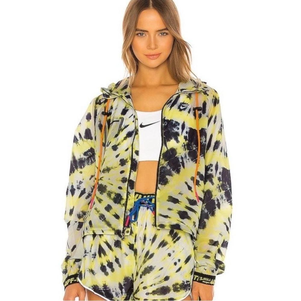 OFF-WHITE x Nike Women's NRG Jacket tie dye green windbreaker XS/S